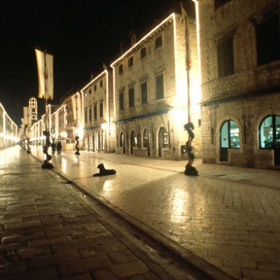 Stradun Dubrovnik at night