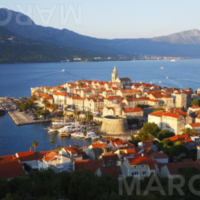 Korcula city on Adriatic sea