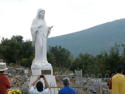 Statue of Virgin Mary at Podbrdo, Medugorje, place of apparition